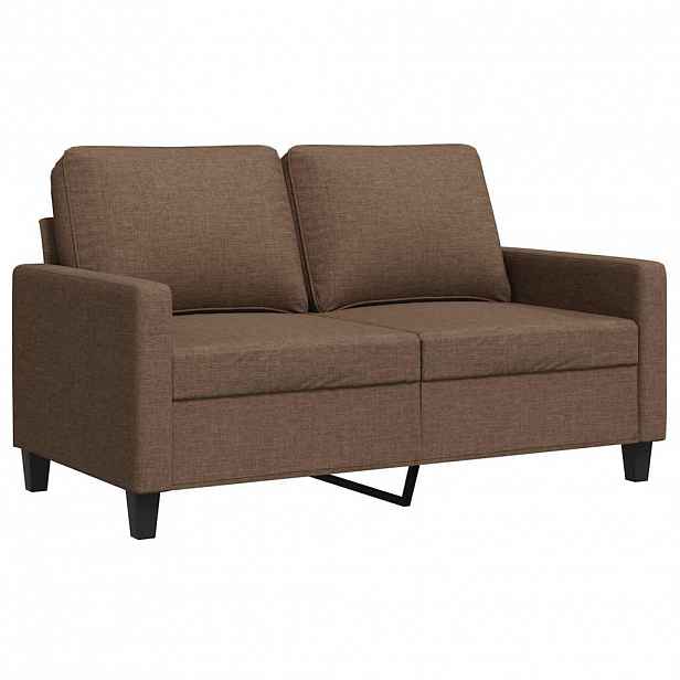 vidaXL 2místná pohovka hnědá 120 cm textil