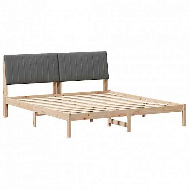 vidaXL Rám postele s čelo Hnědá 180 x 200 cm Masivní borové dřevo