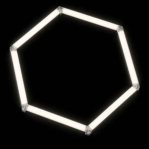 Černé Led osvětlení 4000K HEX1 42W 92x79 Cm servis silný
