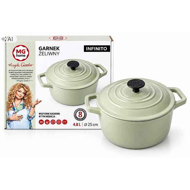 Hrnec Mg Home Infinito 4,8L 25 cm krémový