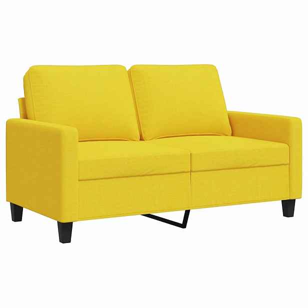 vidaXL 2místná pohovka světle žlutá 120 cm textil