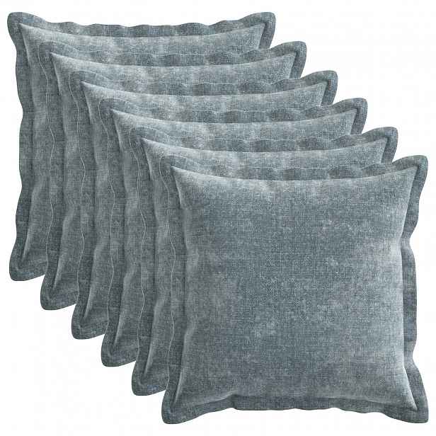 vidaXL Povlak na polštář 6 ks HOUTEN Světle modrá 35 x 35 cm