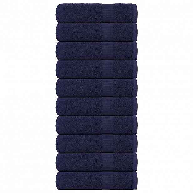 vidaXL Ručníky do sprchy FROGN 10 ks tmavě modré 70x140 cm 360 g/m²