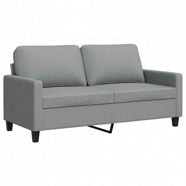 vidaXL 2místná pohovka světle šedá 140 cm textil