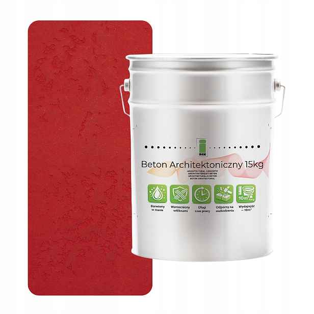 Vnitřní architektonický beton 15 kg Červený ohnivý H3616 Loftový efekt