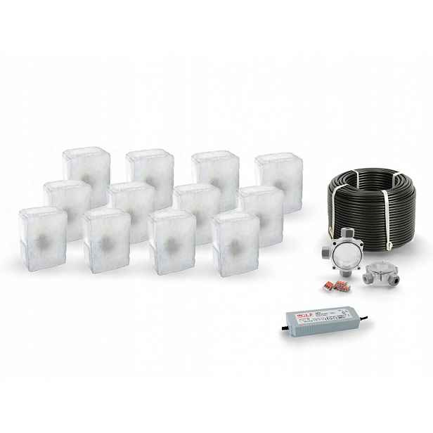 12x Led nájezdové svítidlo 12V IP68 Bz 14x10 cm
