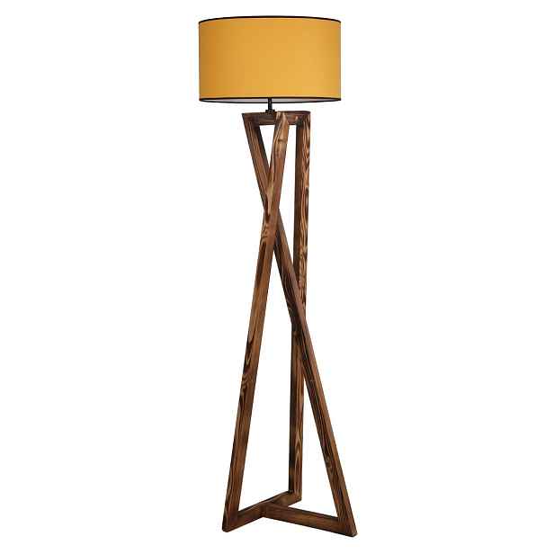 Opviq Stojací lampa Macka 166 cm hnědá/žlutá