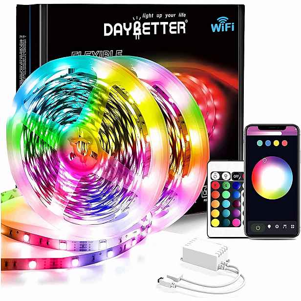 Pásek Led Rgb 20 m 5050 WiFi Ovladač Aplikace Sada 12V
