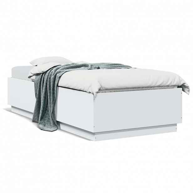 vidaXL Rám postele bílý 100 x 200 cm kompozitní dřevo