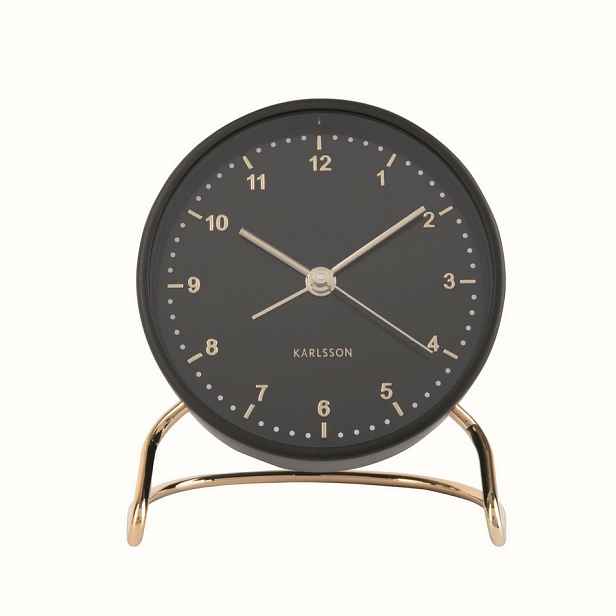 Designový budík 5764BK Karlsson 11cm