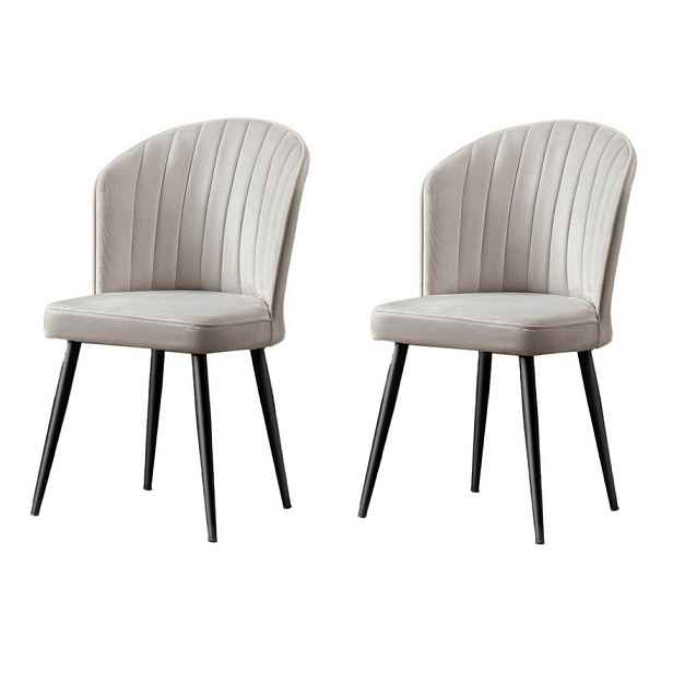Sada jídelních židlí Rubi Cream and Black, 2 ks