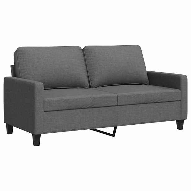 vidaXL 2místná pohovka tmavě šedá 140 cm textil