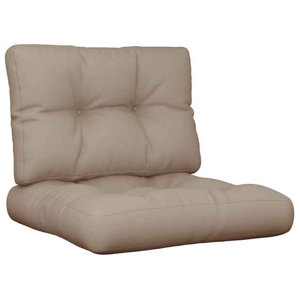 vidaXL Podušky na palety 2 ks taupe textil
