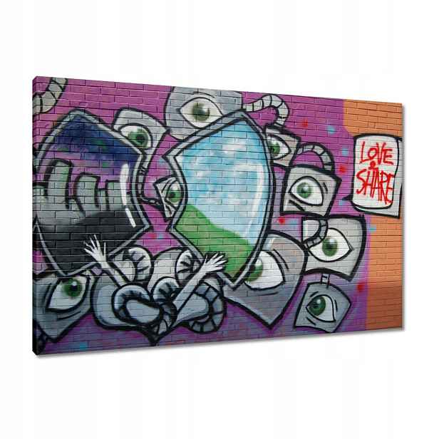 Obrazy 90x60 Graffitti Mural
