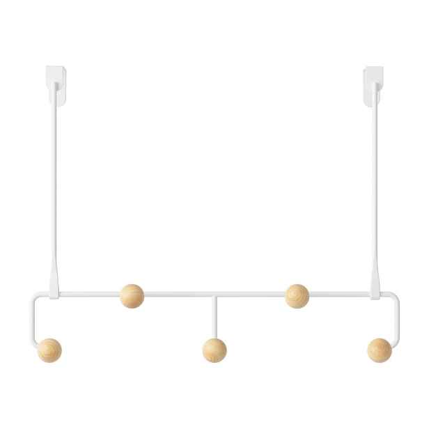 Bílý přírodní kovový věšák na dveře 39 cm Estique – Umbra