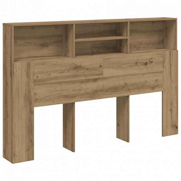 vidaXL Čelo postele s úložným prostorem dub artisan 160x19x103,5 cm
