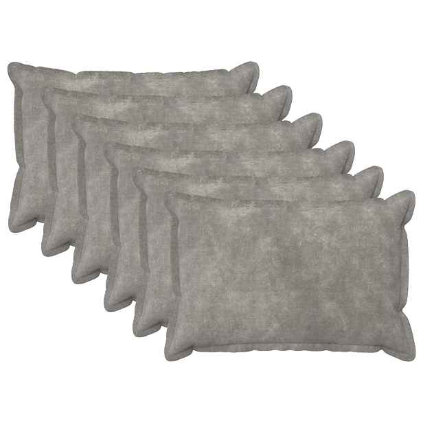 vidaXL Polštář HOUTEN 6 ks Světle šedá Mikrovláknová fleece