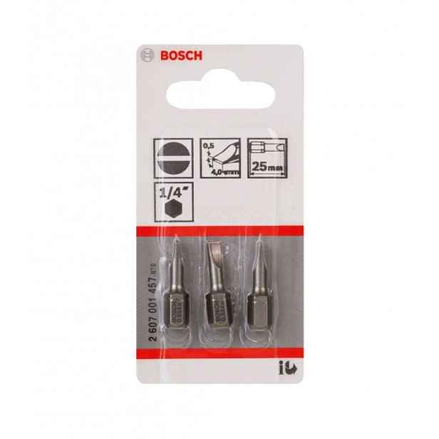 Bosch - Sada bitů S0,5x4, délka 25 mm, 3 ks 2607001457