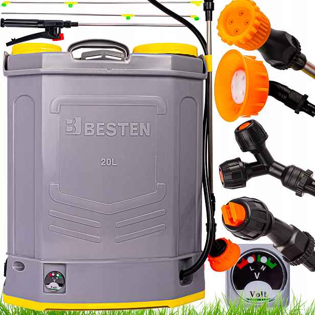 Elektrický Akumulátorový Zahradní Postřikovač 20 L Batohový Lanka Trysky
