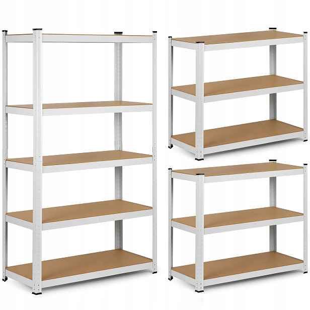 Kovový skladový regál Humberg 150 x 75 x 30 cm, max 125 kg na polici
