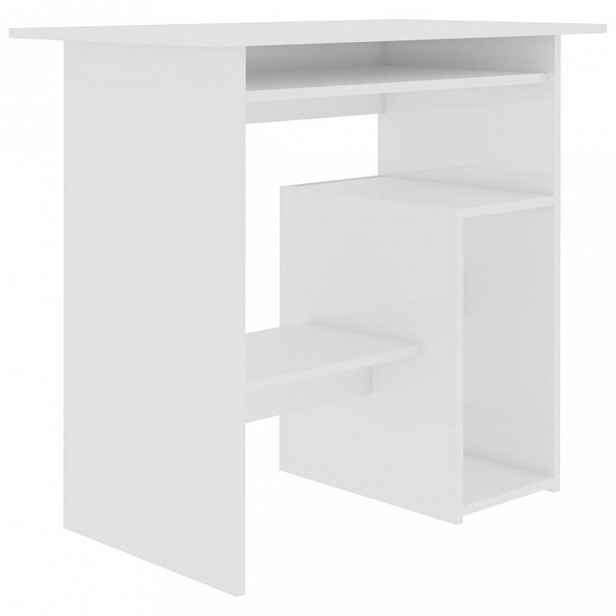 Počítačový stůl 80x45 cm Bílá lesk