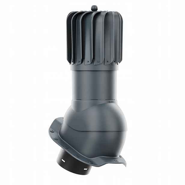 Rotační krb Rotoline pro plechovou střešní krytinu R fi 150 mm podlouhlý antracitový