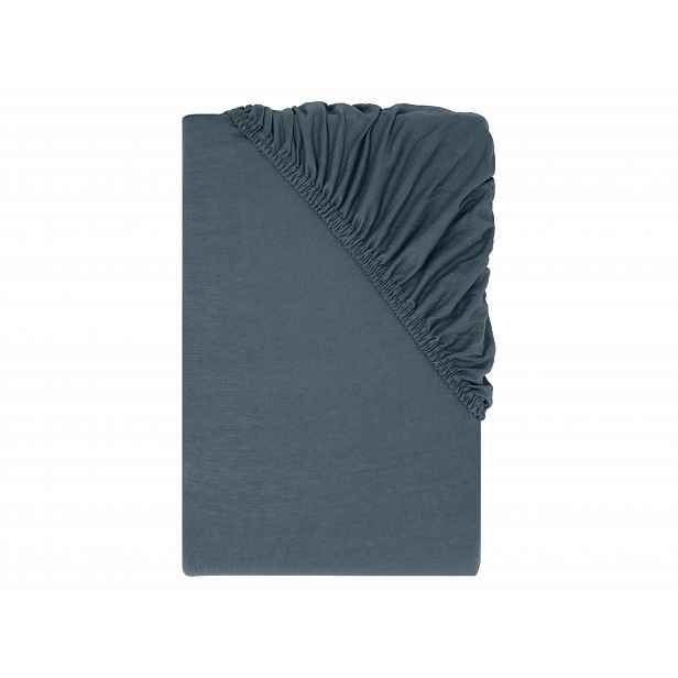 Livarno® Žerzejové napínací prostěradlo, 90–100 x 200 cm (modrá)