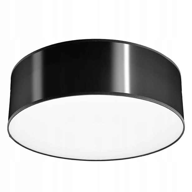 Sollux Stropní Svítidlo stropní černý kulatý 25 cm do obývacího pokoje