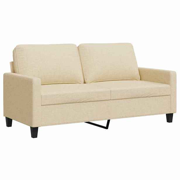 vidaXL 2místná pohovka krémová 140 cm textil