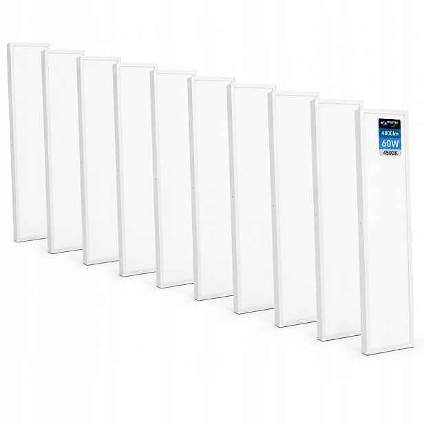 10x Led panel Stropní Svítidlo Stropní Svítidlo Nástěnný 60W 120x30cm bílá 4000K