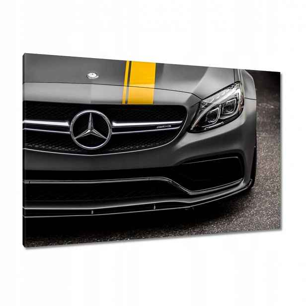 Obrazy 120x80 Mercedes Amg Žlutý proužek