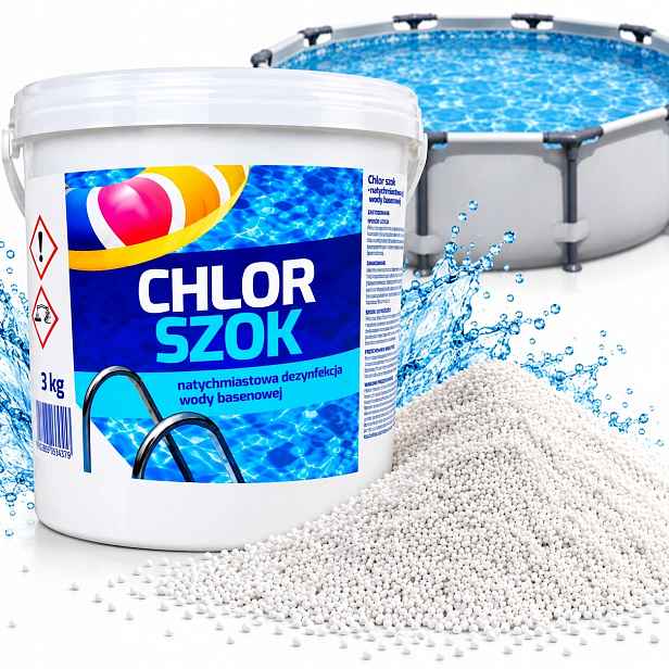 Chemie Do Bazénu Intex Chlor Šok 3KG Granule Okamžitý Účinek