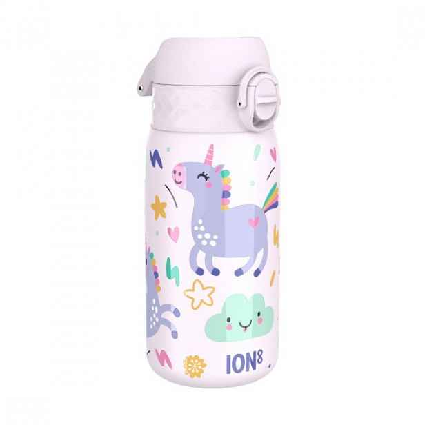 Láhev na vodu pro děti, nerezová ocel, 320 ml, Unicorns - Ion8