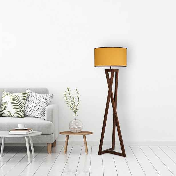 Opviq Stojací lampa Maçka Ceviz 166 cm hořčicová