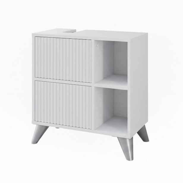 Vicco TOALETNÍ SKŘÍŇKA PRO UMYVADLO Leano Bílá 60 x 62 cm se 2 zásuvkami