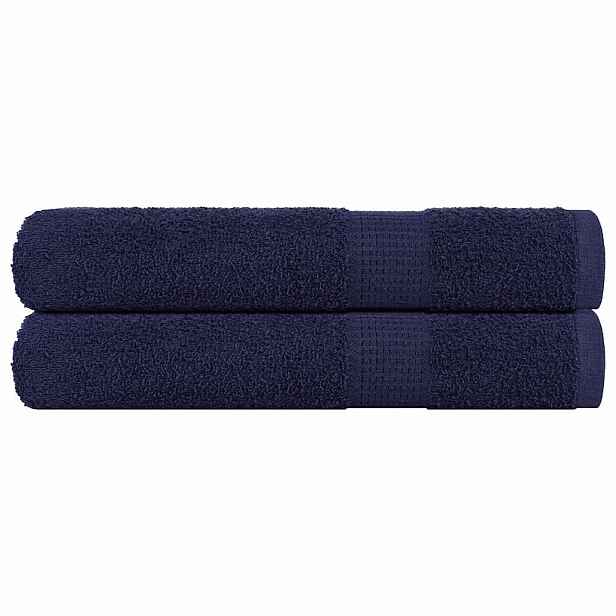 vidaXL Saunové osušky FROGN 2 ks tmavě modré 80x200 cm 360 g/m²