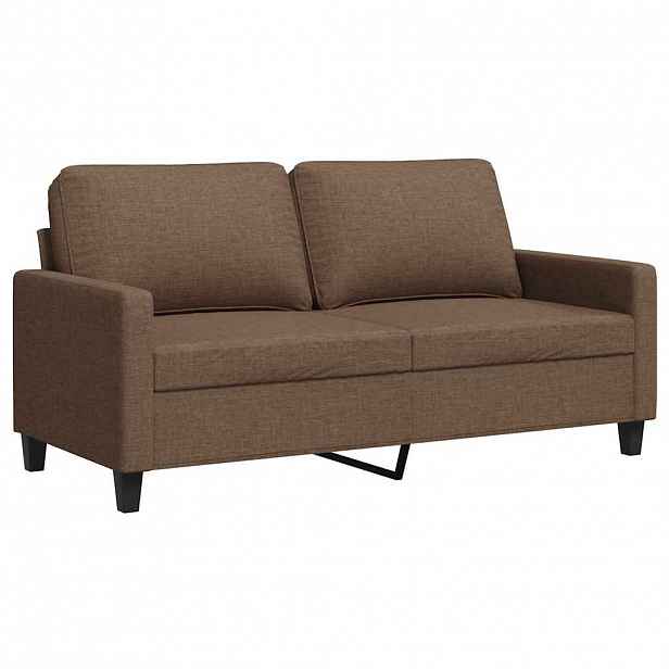 vidaXL 2místná pohovka hnědá 140 cm textil