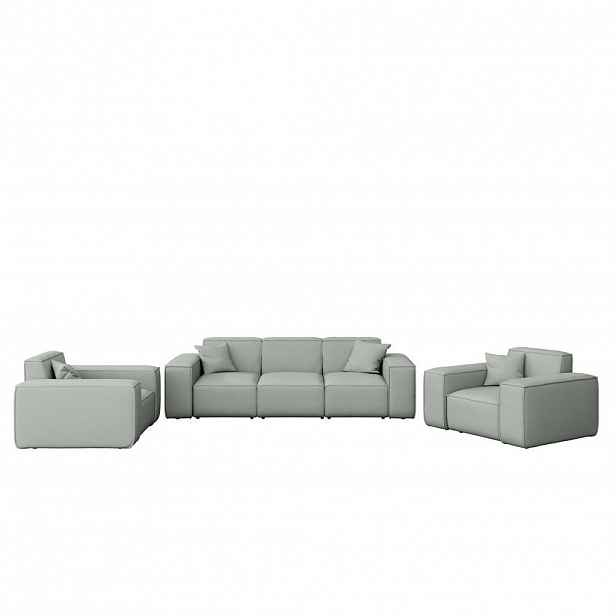 Kaiser Möbel ZAHRADNÍ SEDACÍ SOUPRAVA 3+1+1 MALIBU tkanina Odyssey Světle šedá