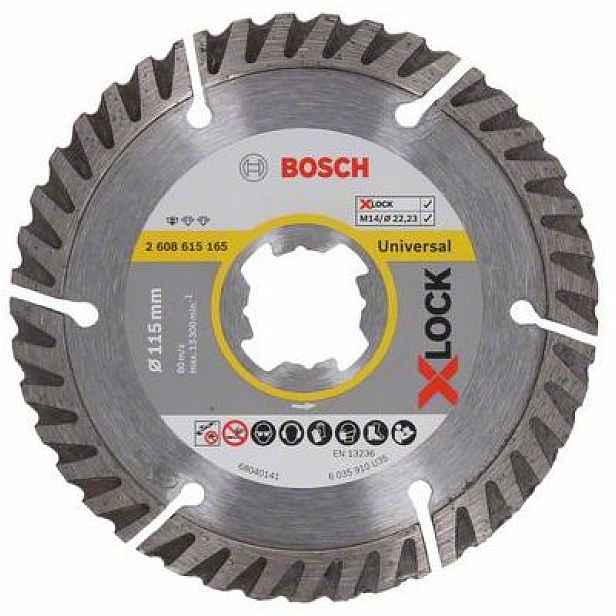 Kotouč DIA Bosch Standard for Uni. T X-L 115×22,23×2×10 mm