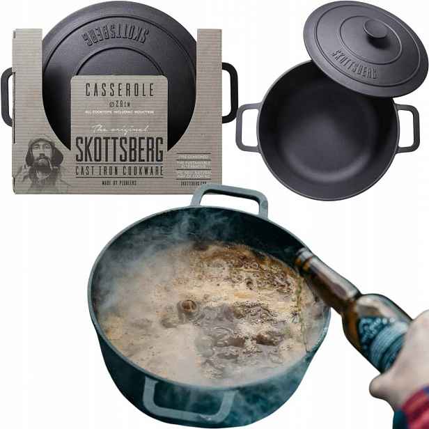 Skottsberg Hrnec na oheň s poklicí 28 cm 5,5 l litina K3