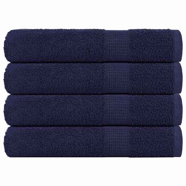 vidaXL Saunové osušky FROGN 4 ks tmavě modré 80x200 cm 360 g/m²