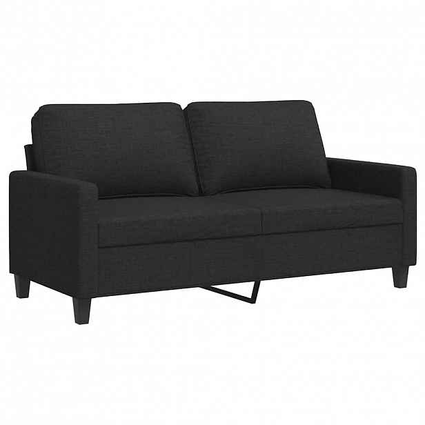 vidaXL 2místná pohovka černá 140 cm textil