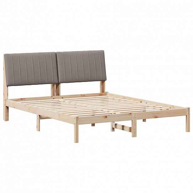 vidaXL Rám postele s čelo Hnědá 160 x 200 cm Masivní borové dřevo