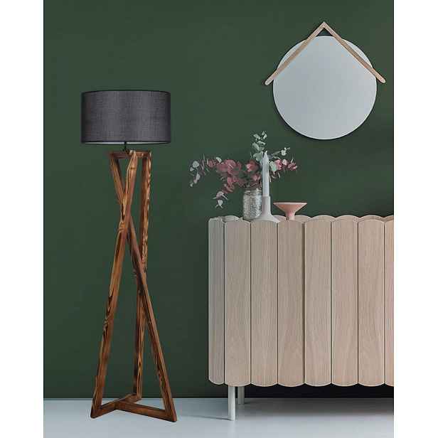 Opviq Stojací lampa Maçka Ceviz II 166 cm černá