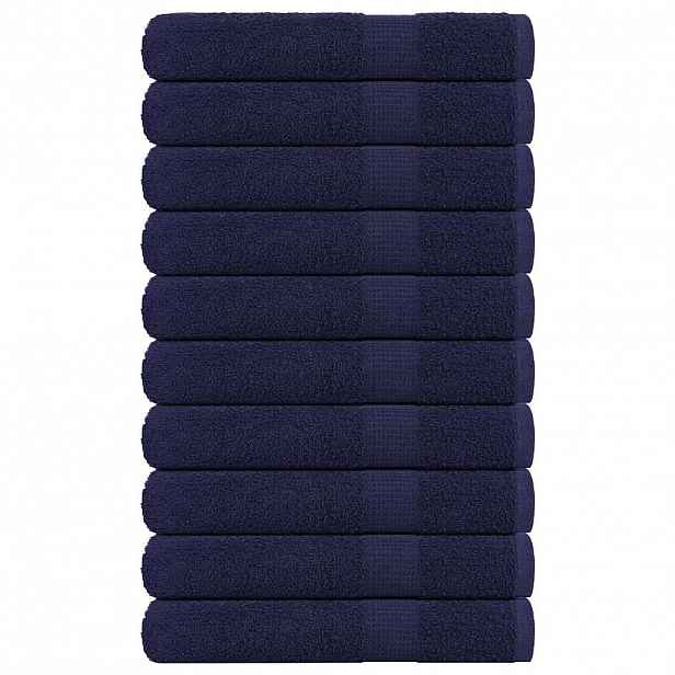 vidaXL Saunové osušky FROGN 10 ks tmavě modré 80x200 cm 360 g/m²