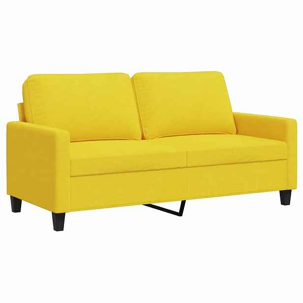 vidaXL 2místná pohovka světle žlutá 140 cm textil