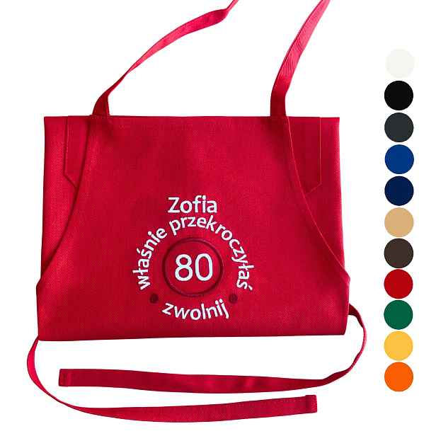 Dárek K 80. Narozeninám Pro Babičku, Tetu, Ženu, Vtipná Zástěra S Výšivkou