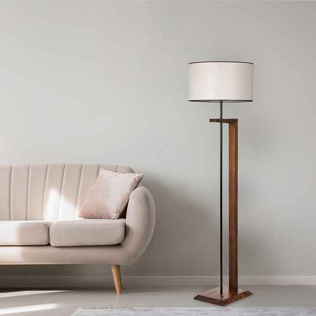 Opviq Stojací lampa Menekşe Ceviz 163 cm krémová