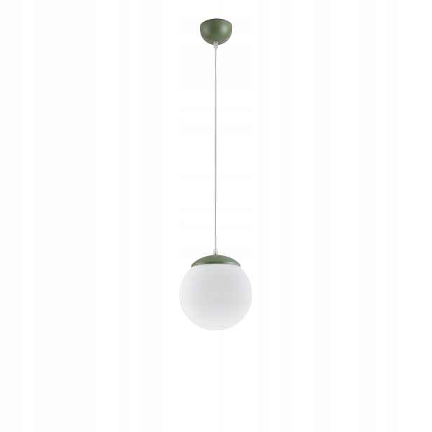 Sollux Lighting Ugo závěsná lampa skleněná koule olivová 20 cm E27 15 W
