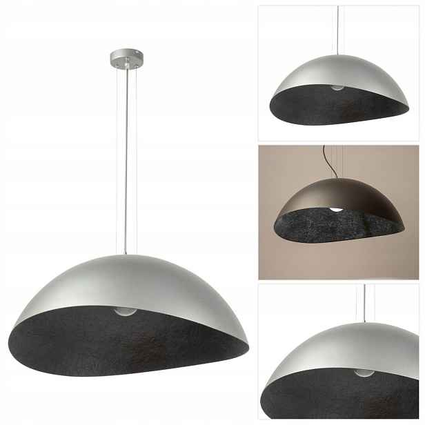 Stříbrná závěsná lampa Solaris s intenzivním leskem pro jídelnu Sigma Lighting